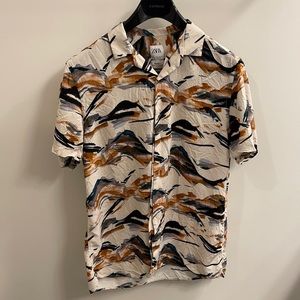 Zara Men | Abstract Short sleeve Button Down